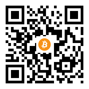 bitcoin:1E78N4pZW1Btv4mRqFtPpv7GVURVYorQsH black Bitcoin QR code