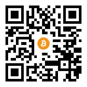bitcoin:1E7bvwkWU2zeXPprRdMKvwsN5P4Fcm414C black Bitcoin QR code