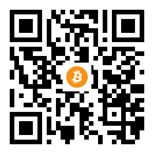 bitcoin:1E7ihr4CE89jGNtfDSnPz2AHEmnBm8kdeV black Bitcoin QR code
