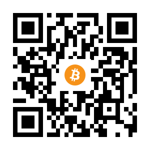 bitcoin:1E8mT3PyztVLQ3L1fkWHVzG8qvRhvQjjtt black Bitcoin QR code