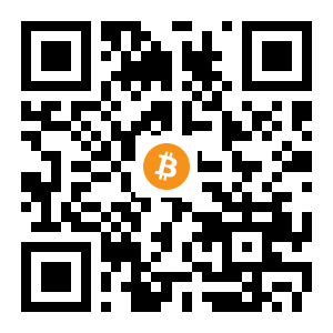 bitcoin:1E9h7LAdPr6HLJEoLn5arnQyhBt7uhf2Rm black Bitcoin QR code