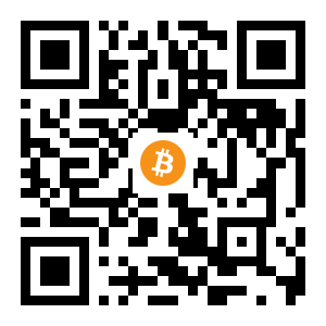 bitcoin:1EEdaVUYDNi4w1UMejSpBFHgC4baSzBVEb black Bitcoin QR code