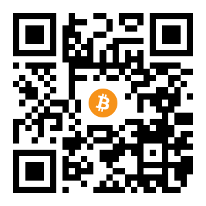 bitcoin:1EGZHmrbn7eNvcnL9oooXvedMS7h8arsVe black Bitcoin QR code