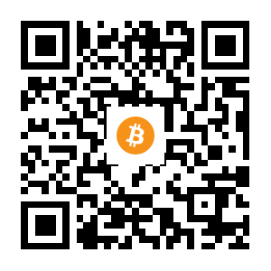 bitcoin:1EHYQf6X1u756DAK3SqYAmCXT3tv9YgLxk black Bitcoin QR code