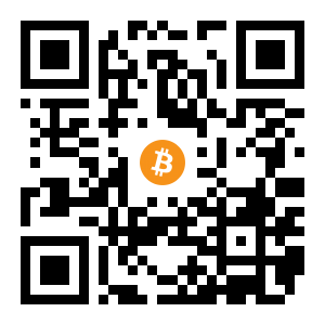 bitcoin:1EJaEx83NBFP27CW8WTfyaGAsUnR5Pg58s black Bitcoin QR code