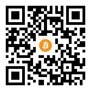 bitcoin:1EL7mCExoocGQtGVD1fcVNPFG8PkxDzebe black Bitcoin QR code