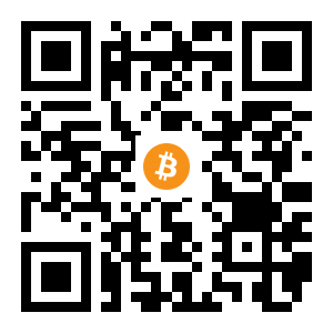 bitcoin:1ENFoCcE38gFfkVMQm7ZPRqXZ4S4TEPeAp black Bitcoin QR code
