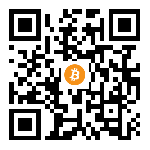 bitcoin:1ENjC3AQ3VErZn2D7CbASvfCH3JQZXpMxh black Bitcoin QR code