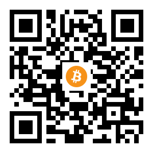 bitcoin:1ENxua1gvSYv4Hgdua2paq3h8F7ow9GQBQ black Bitcoin QR code