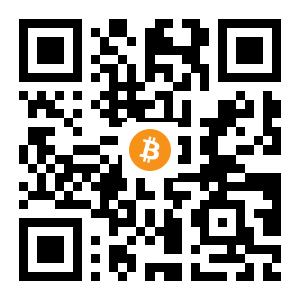 bitcoin:1EPADGtgBJQoJWHiSoY4C94pHs2DQQhjVp black Bitcoin QR code
