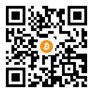 bitcoin:1EPRSddaMi96kzG4AbfTRp2pnGywp9RuWU black Bitcoin QR code