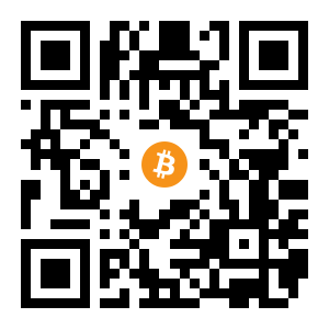 bitcoin:1EQkgrPj5yRXv5qbr9Fr6psmv3G5UnSHYh black Bitcoin QR code