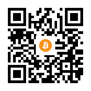 bitcoin:1ERVHHgCGSfhuZWPyLV9FuwaheGHQj2yLM black Bitcoin QR code