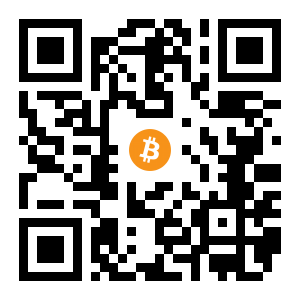 bitcoin:1ETyyCtkW2RPNQZiTspv3pqix9pDyuNZa8 black Bitcoin QR code