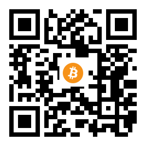bitcoin:1EUX2yad6LvNiDGgUqrvx6Uw4E8NPbrtaE black Bitcoin QR code