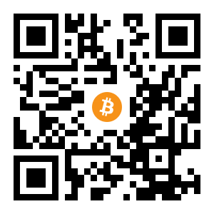 bitcoin:1EXZe3ZDU4h6fkFNghhb1MyM4TpvzRQeSm black Bitcoin QR code