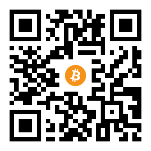 bitcoin:1EXxy533NUAAdwXGUsYKnHBYx5T8aFg3Rp black Bitcoin QR code