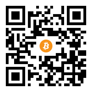 bitcoin:1EYHBuCvNat3imU5KgBRtqGYAgRhq6coUy black Bitcoin QR code