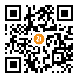 bitcoin:1EZR7xQ5K27zR19YS2be45MXVeLHdTXwVG black Bitcoin QR code