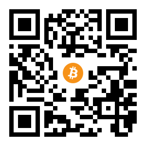 bitcoin:1EZkQcSUaX3A6WfemzGy49951k2JzgzPXD black Bitcoin QR code
