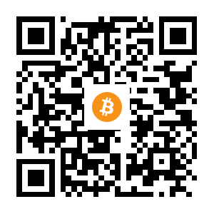 bitcoin:1EjCrhKfjTD94ftgQUn7b8122gmv787qHP black Bitcoin QR code
