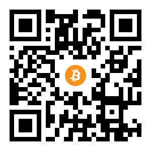 bitcoin:1EjSMkoLmXHidfCdkKJwLPDMRevwidyaJE black Bitcoin QR code
