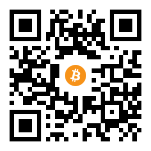 bitcoin:1EkXYSq5edKg6FAfrUUPVVycLdMErafyey black Bitcoin QR code
