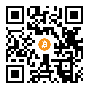 bitcoin:1EmEyahfkisRFei3zXo1TiCcCFppY6Jx3J black Bitcoin QR code