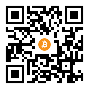 bitcoin:1EmqTbviCTjYmmFwrEypijDgQH49cZFXX8 black Bitcoin QR code