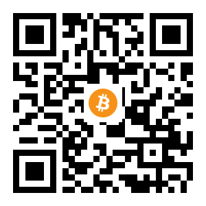 bitcoin:1EpZgDLUM1UYqmfdoi85ACnEgUwTNrF7r8 black Bitcoin QR code