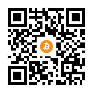 bitcoin:1EqGeooATMBpxynjyuUaXmT4ZHJDKBnamB black Bitcoin QR code