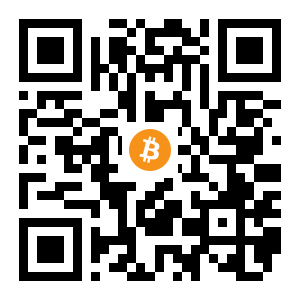 bitcoin:1Etp8QcqtQxwQEtCAofq6bG4zKviXhA2Ns black Bitcoin QR code