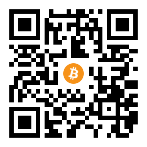 bitcoin:1EvgRTcWXKWDwjFiWaEBsJL6pgDANiT2Ka black Bitcoin QR code
