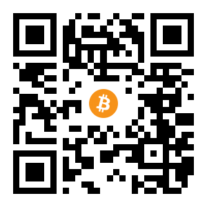 bitcoin:1Ewq9ktfts4Dmzr717XLWJinHA3BigwYSe black Bitcoin QR code