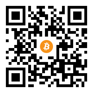 bitcoin:1EynTj9WTCHWcjtJ4NTd2WFycu1khVMQYb black Bitcoin QR code
