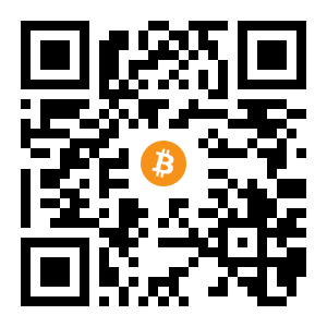 bitcoin:1EzbUK9KVKxZHQzVPwExAQePp7KT4ffVYm black Bitcoin QR code