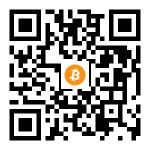 bitcoin:1EzoCYJhW9Y2Vc3WyCxATqynp1BJ2FRyfy black Bitcoin QR code