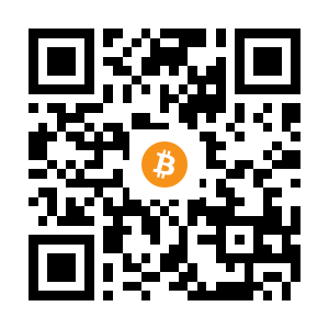 bitcoin:1F1a4B9kfbay32LGyCK6BD3x9Hc3WzcYJ black Bitcoin QR code