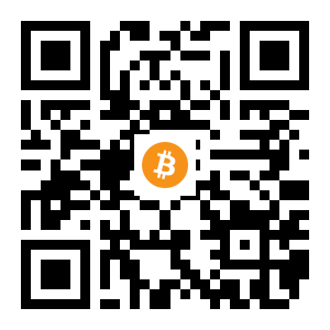 bitcoin:1F2FKF97gPcFp5c4zzECj5HZgbC7NivgSE black Bitcoin QR code
