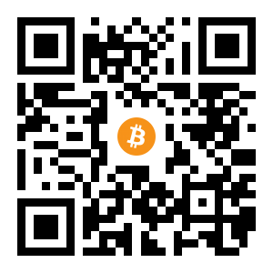 bitcoin:1F3WskQqvdzDyPFq6ain5ttXMDHF2jrcwM black Bitcoin QR code