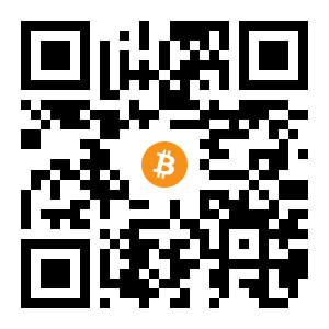 bitcoin:1F3kbVzuoCfnimjoc3hhuVQ8gM5oASH1Hc black Bitcoin QR code