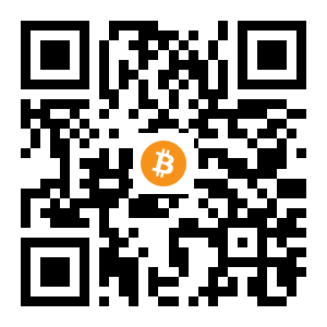 bitcoin:1F4BQykWYNLD1hWZpw2x4SXBhTNycqSc18 black Bitcoin QR code
