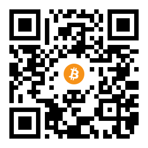 bitcoin:1F4Hnt9RPcQG6M2M6EoU8pR6rFUszjYpom black Bitcoin QR code