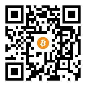 bitcoin:1F4axPX46s1wfPRRFiHjC6WmHuW5mfV6Jy black Bitcoin QR code