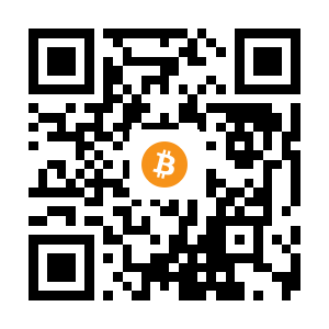 bitcoin:1F4stw9cteBqaefTnXxwi2HUHAV2bhnpCz black Bitcoin QR code