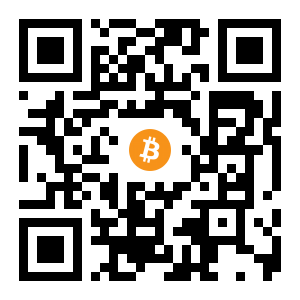 bitcoin:1F6AxRemyqC2pjNuMTtWG6M1RMi1xUnrcV black Bitcoin QR code