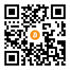 bitcoin:1F6vM5BcR4LQRgEwYzfqYhHURkL9C5H1NH black Bitcoin QR code