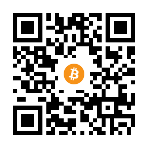 bitcoin:1F6zzrAu7VST5rakBMLLesXijT6SS7HpAW black Bitcoin QR code