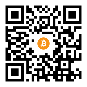 bitcoin:1F74JgiLzSiLfgXj4oBgBvYoH3VURKXJng black Bitcoin QR code