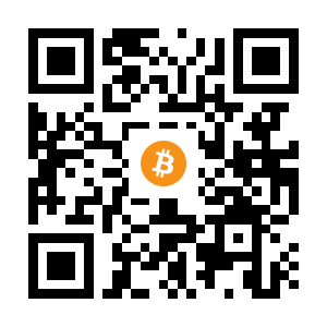 bitcoin:1F7q4hwX7HHevexp66gn1akSQJSz1fUnsu black Bitcoin QR code